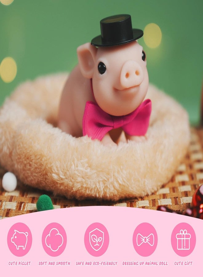Skillssist Silicone Reborn Pig Animal Doll Toy, Realistic Piglet Animal Toy, Mini Piggy Model for Birthday Gift, Home Decor, Sitting Pig - Image 2